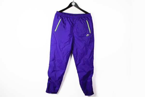Vintage Nike Track Pants Medium purple 90s sport pants retro style athletic trousers