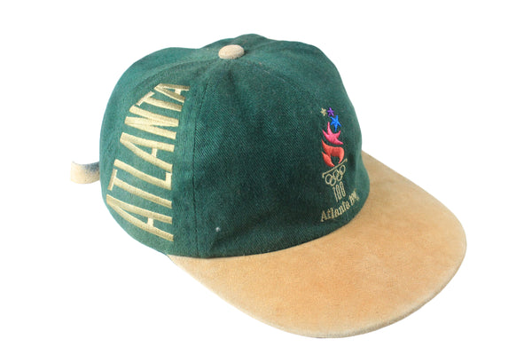 Vintage Atlanta USA 1996 Olympic Games Cap green big logo 90s retro sport style McDonalds sport hat