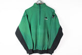 Vintage Adidas Equipment Sweatshirt Medium green classic 90s sport half zip jumper