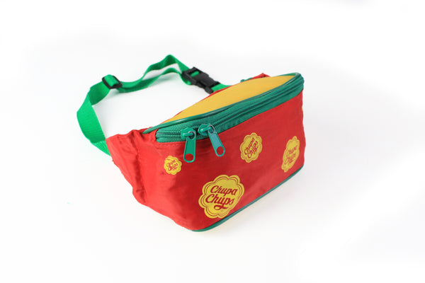 Vintage Chupa Chups Fanny Pack waist bag 90s retro style red yellow multicolor brand