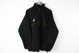 Vintage Puma King Fleece Half Zip XLarge black classic sport sweater 90s