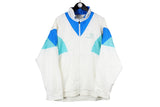 Vintage Sergio Tacchini Tracksuit XXLarge size men's sport track jacket and pants multicolor white athletic authentic 90's 80's clothing training wear full zip windbreaker