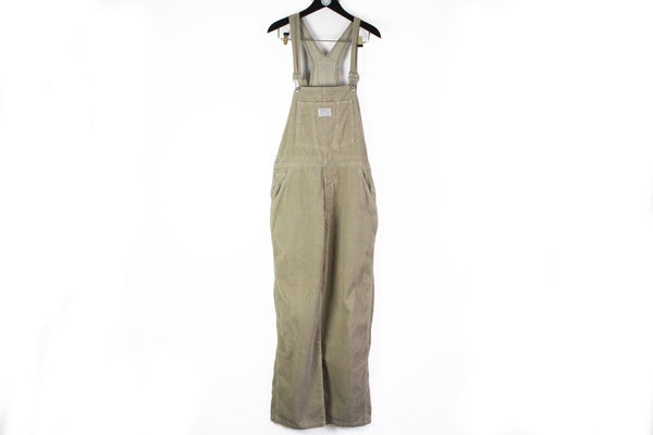 Vintage Levis Corduroy Overalls XLarge brown 90s made in USA work wear suit