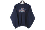 Vintage New Balance Sweatshirt Small navy blue 90s big logo retro sport style crewneck jumper