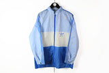 Vintage Adidas Jacket Large blue 90s sport raincoat windbreaker hooded sport jacket