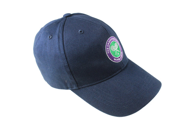 Vintage Wimbledon Cap navy blue big logo 00s authentic tennis hat