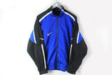 Vintage Nike Premier Track Jacket Medium blue black 80s sport training jacket