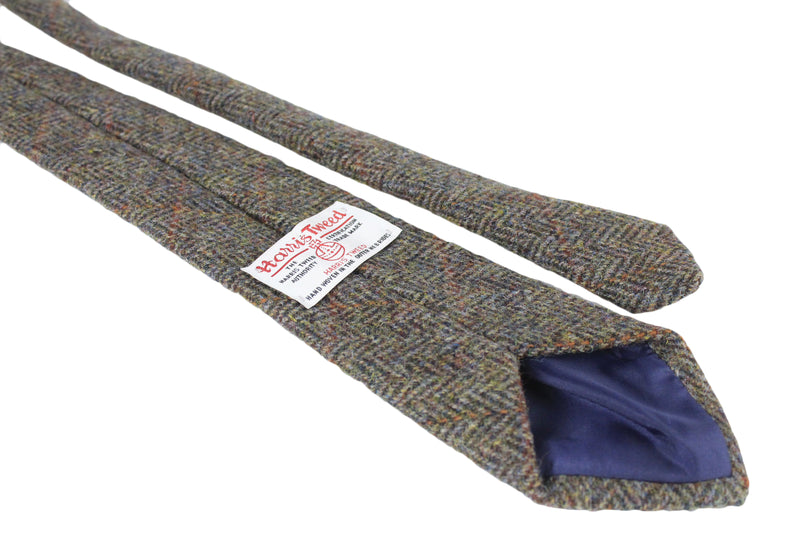 Vintage Harris Tweed Tie classic men's gift basic luxury outfit wool tie UK SCotland style 90's 80's retro wear