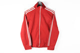 Vintage Adidas Track Jacket XSmall made in Macau 70s red classic sport jacket