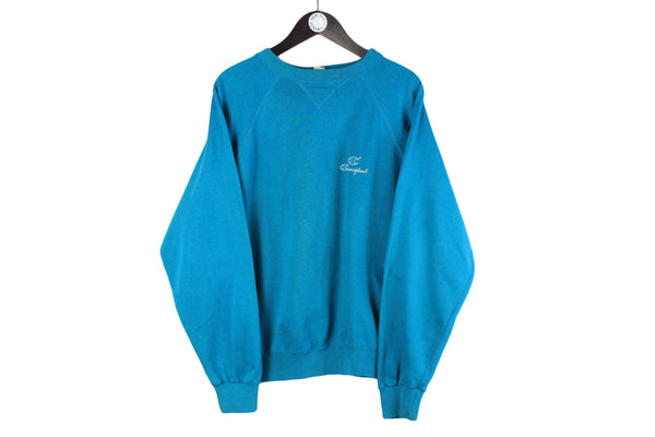 Vintage Champion Sweatshirt Large made in Italy blue small logo 90s retro crewneck jumper