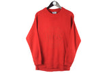 Vintage Hugo Boss Sweater Small red luxury big logo 90s pullover retro Sport line jumper