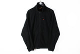 Fjallraven Fleece Full Zip Large black men's L size retro style outdoor winter ski jacket sweater