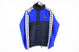 Vintage Kappa Jacket Medium blue 90s full zip sleeve logo retro style windbreaker