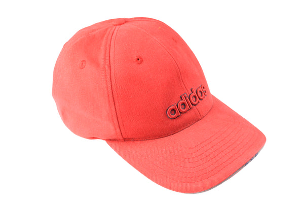 Vintage Adidas Cap red big logo 90s retro sport style hat