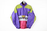 Vintage Adidas Anorak Half Zip Jacket Medium multicolor 90s sport retro style windbreaker