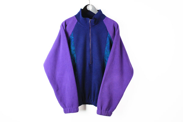 Vintage Fleece Half Zip Medium / Large angelo Litrico purple 90s sport ski sweater