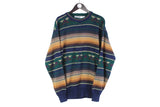 Vintage Sweater XLarge retro pullover 90s basic jumper