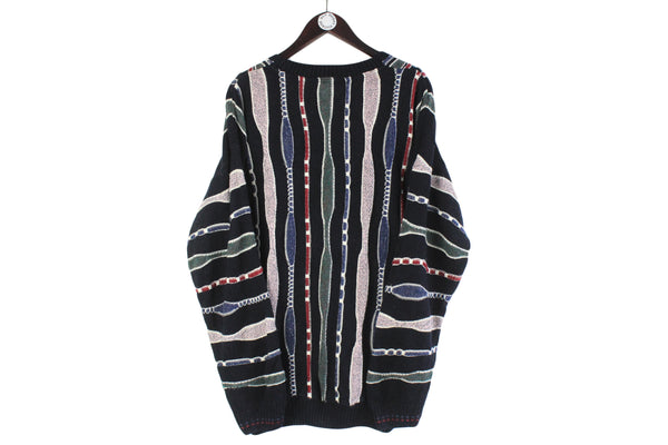 Vintage 3D Pattern Sweater XLarge