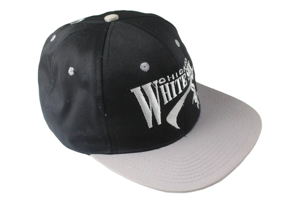 Vintage Chicago White Sox Cap black gray big logo 90s MLB USA baseball hat sport style