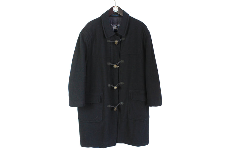 Vintage Burberrys Coat Small / Medium duffle 90's authentic navy blue jacket