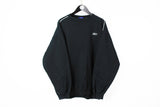 Vintage Reebok Sweatshirt XXLarge black 90s sport small logo minimalism UK style athletic jumper