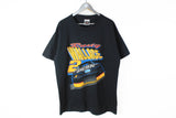 Vintage Rusty Wallace NASCAR Ford T-Shirt XLarge black big logo 90s racing Thunderbird tee