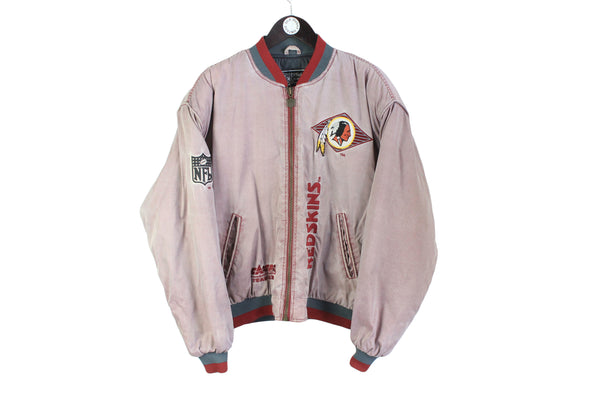 Vintage Washington Redskins Bomber Jacket Large red 90's NFL American Football USA sport coat