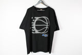 Vintage Orlando Magic T-Shirt XLarge black big logo 90s cotton basketball NBA team