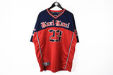 Vintage Karl Kani T-Shirt XLarge big logo 90s sport 23 Brooklyn style red blue jersey hip hop tee
