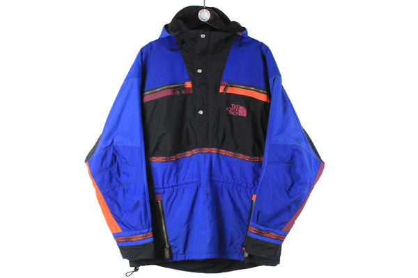 Vintage The North Face Rage Anorak Jacket blue retro style outdoor streetwear 90s windbreaker hooded 