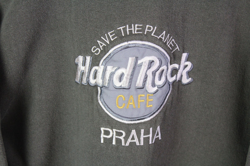 Vintage Hard Rock Cafe Prague Sweatshirt 1/4 Zip Small