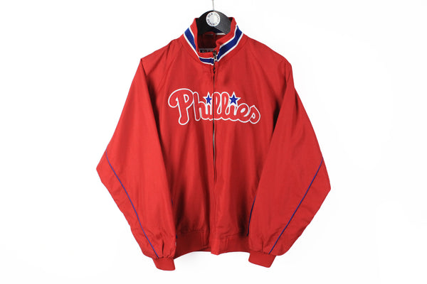 Vintage Phillies Jacket XLarge made in Korea 90s majestic retro style windbreaker jacket MLB Baseball