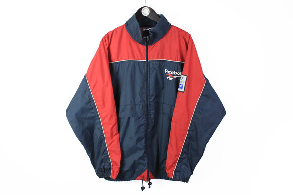 Vintage Reebok 1992 Champions League Jacket Large 90s sport  style football full zip windbreaker