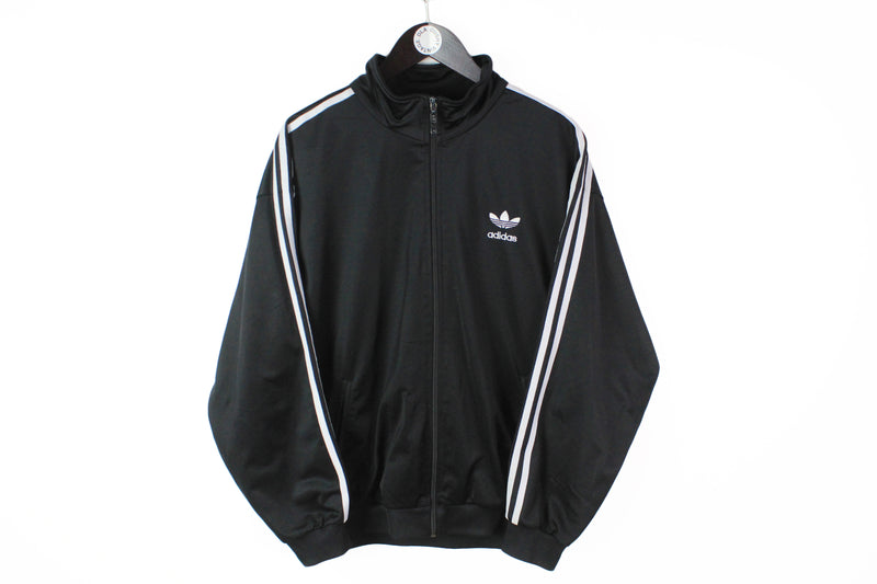 Vintage Adidas Track Jacket Medium black 90s windbreaker sport style