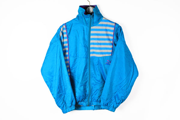 Vintage Puma Track Jacket Small blue 90s sport International athletic windbreaker jacket