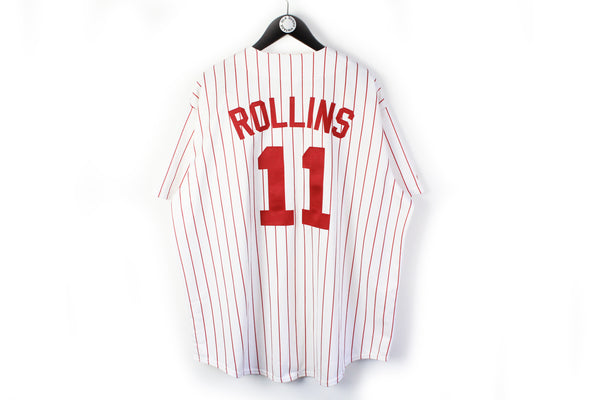 Vintage Phillies Rollins 11 Jersey T-Shirt XXLarge
