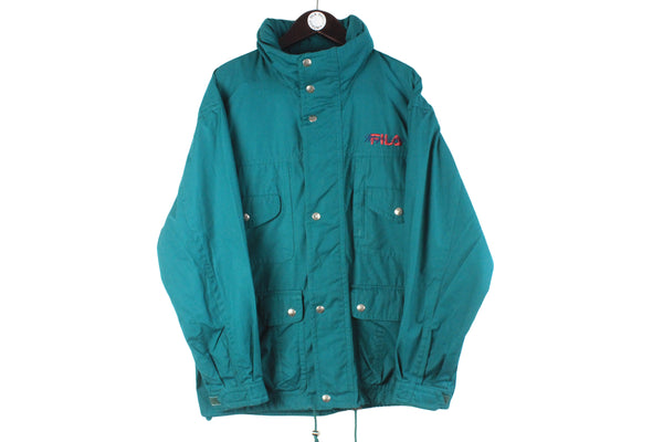 Vintage Fila Magic Line Jacket Large blue 90s retro parka sport style windbreaker ski style outdoor trekking parka
