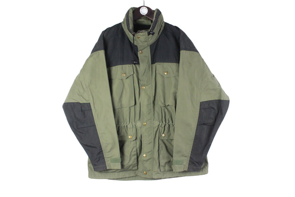 Vintage Fjallraven Jacket Large green outdoor parka 90s retro trekking windbreaker