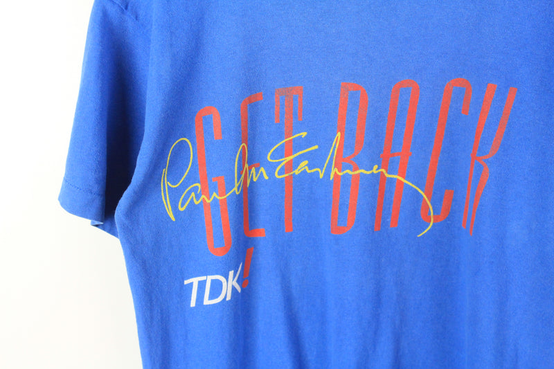 Vintage Paul McCartney Get Back TDK T-Shirt Medium / Large
