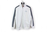 Vintage Kappa Track Jacket Medium white 90s full zip retro style polyester windbraeker