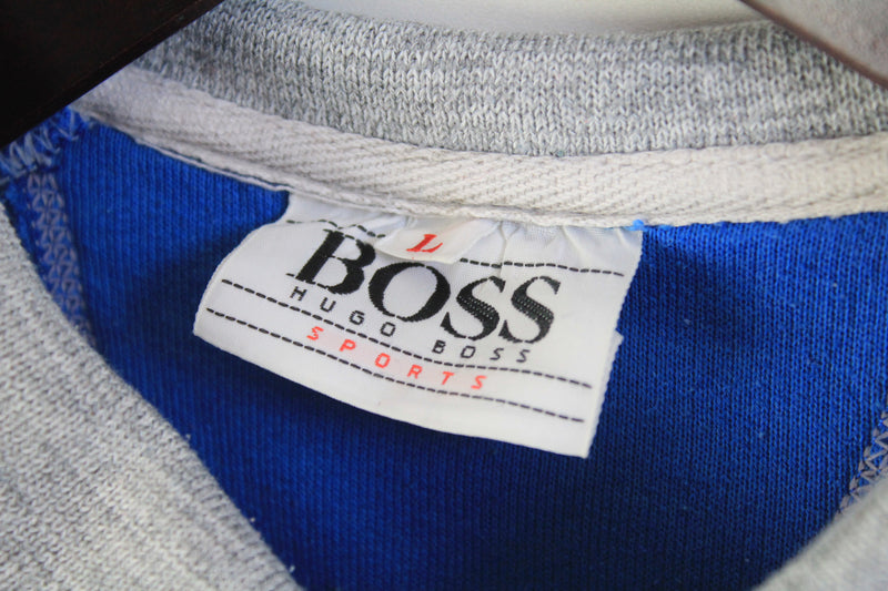 Vintage Hugo Boss Collared Sweatshirt Medium / Large