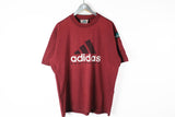 Vintage Adidas Equipment T-Shirt XLarge big logo red 90s authentic tee