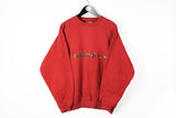 Vintage Carlo Colucci Sweatshirt Large red big logo 90s sport jumper