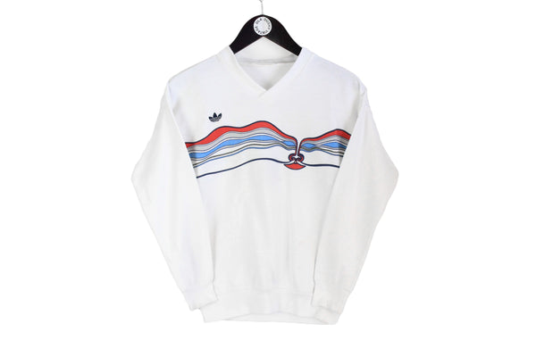 Vintage Adidas Ivan Lendl Sweatshirt Women's Small white 80s classic tennis style jumper