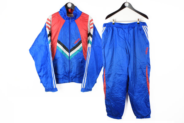 Vintage Adidas Tracksuit XLarge blue 90s sport style suit blue