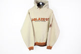 Vintage Johnny Blaze 97 Hoodie XLarge / XXLarge beige 90s hip hop rap hooded jumper big logo