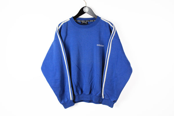 Vintage Adidas Sweatshirt Medium blue 90s retro style jumper