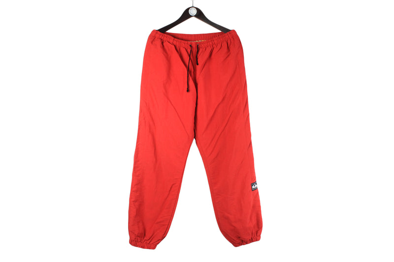Vintage Quiksilver Track Pants XLarge red sport style surfing summer 90s authentic Australian brand trousers