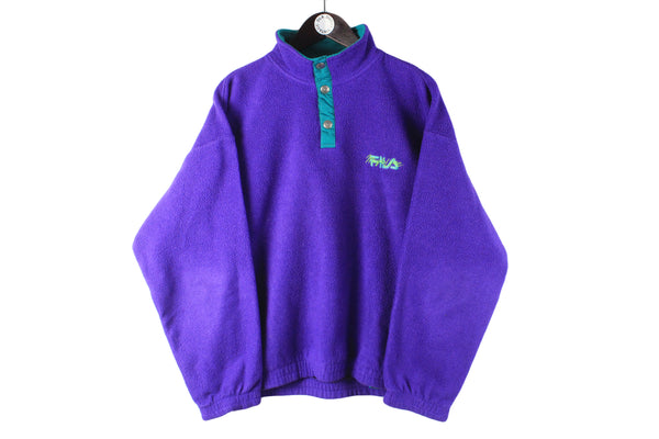 Vintage Fila Magic Line Fleece Small / Medium polartec 90s retro purple sport sweater jumper ski style