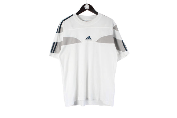Vintage Adidas T-Shirt Large small center logo 90s retro sport style shirt
